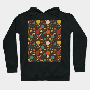 Retro Bold Colorful Circles Pattern Hoodie